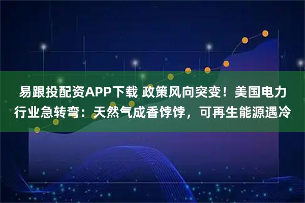 易跟投配资APP下载 政策风向突变!美国电力行业急转弯:天然气成香饽饽,可再生能源遇冷